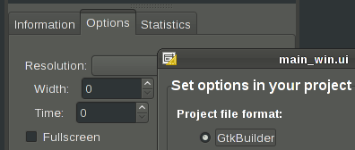 GL O.B.S. GUI is now based on GtkBuider
